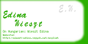 edina wieszt business card